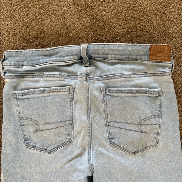 American Eagle Outfitters Blue Skinny Jeans Distressed Style - Picture 5 of 5